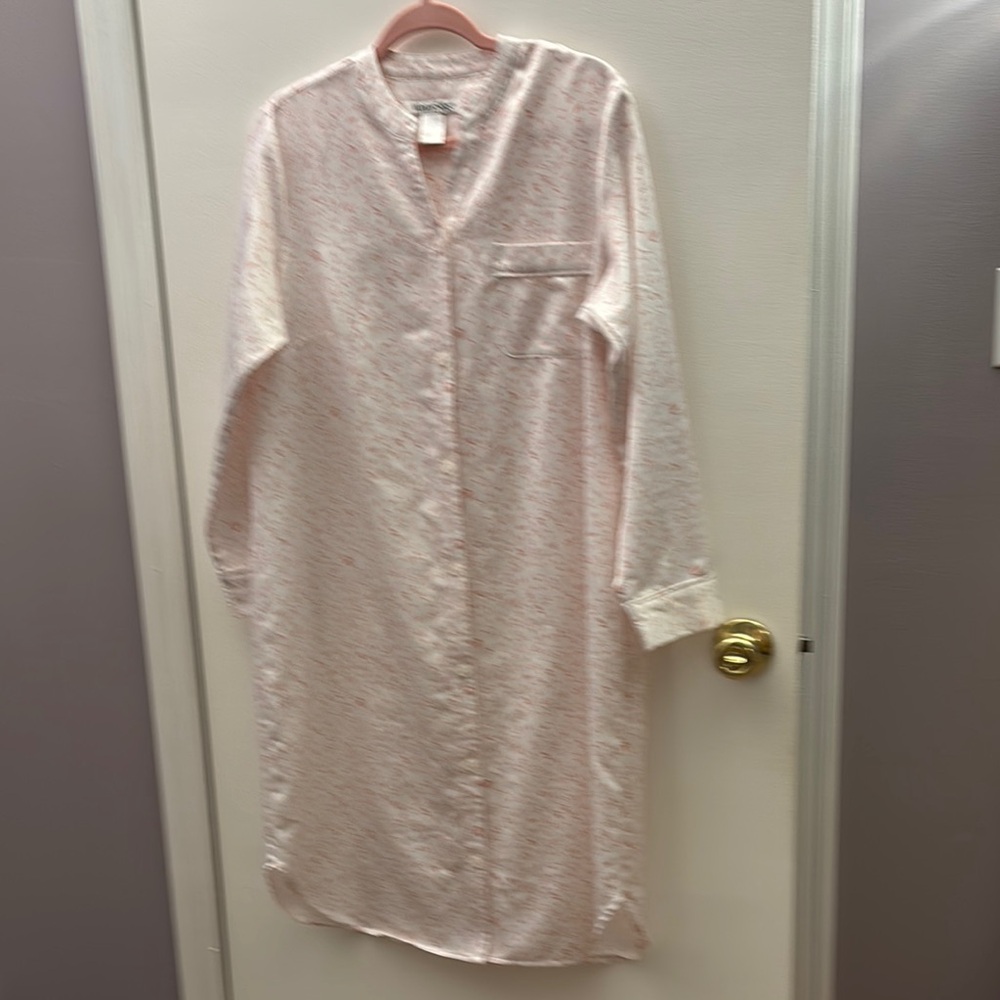 WinterSilks Floral Button-Up Nightgown - Picture 1 of 4